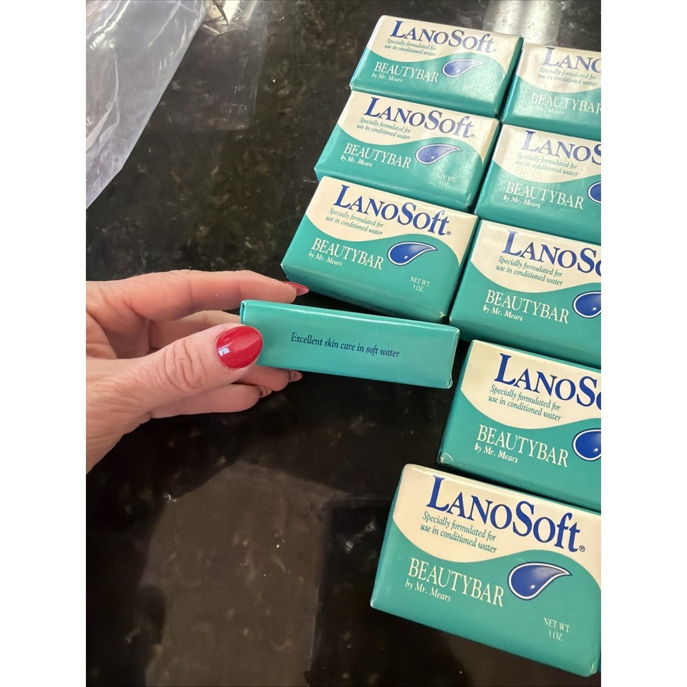 18 Bars LanoSoft Soap Soft Water Beauty Bar Mr Mears -3 Oz. Each -Vintage New - Picture 3 of 4